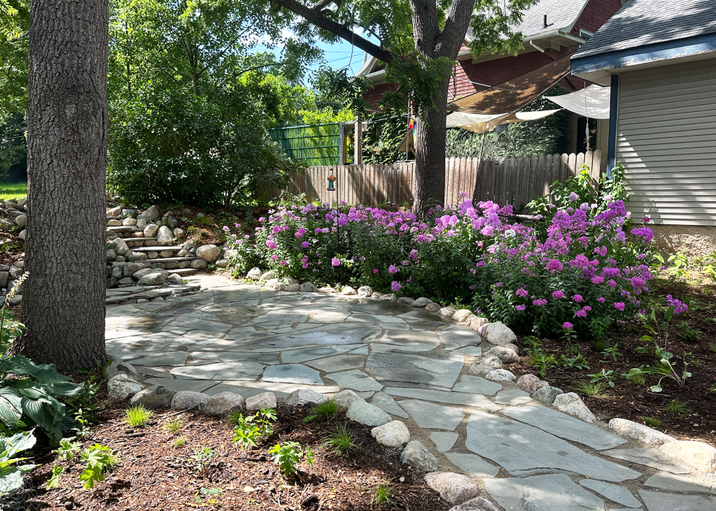 Gorgeous Patio replete with native plants and wildflowers